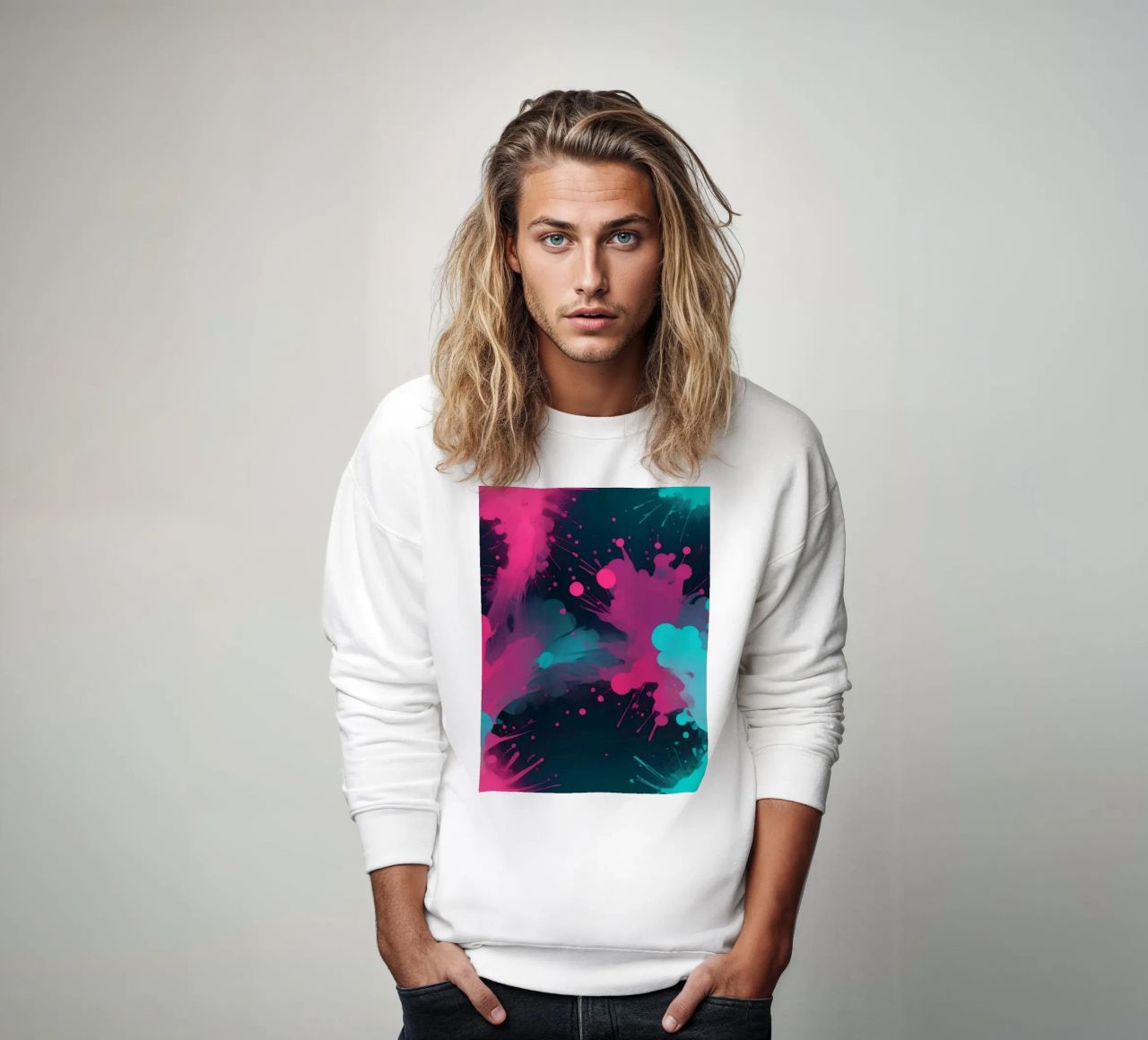 design astratto con colori vivaci e forme fluide felpa da DesignDoodle