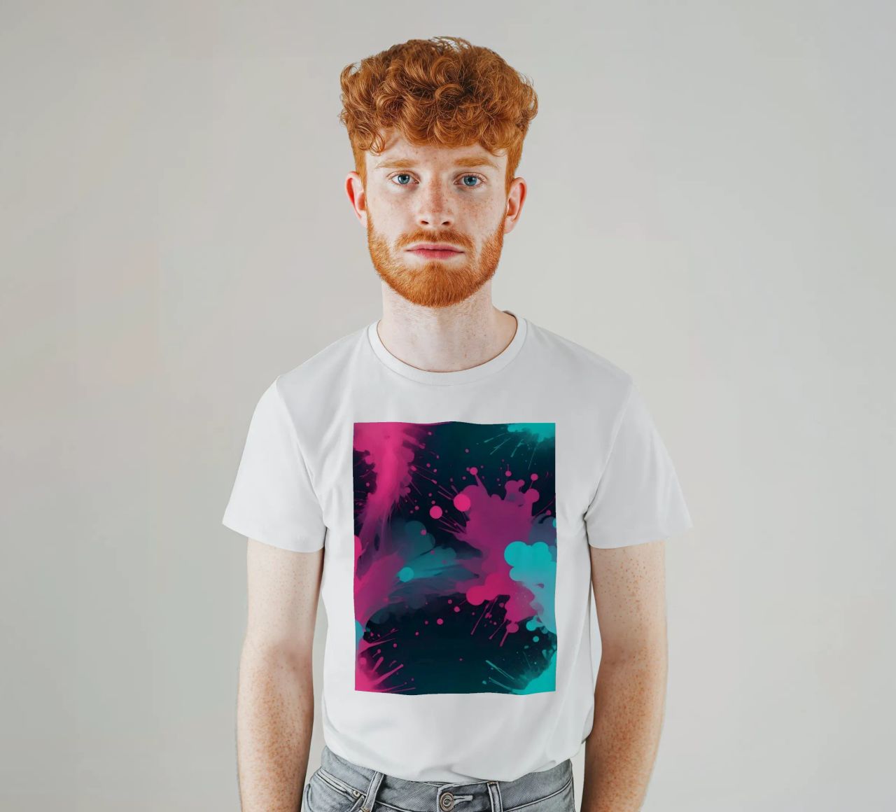 design astratto con colori vivaci e forme fluide t-shirt da DesignDoodle