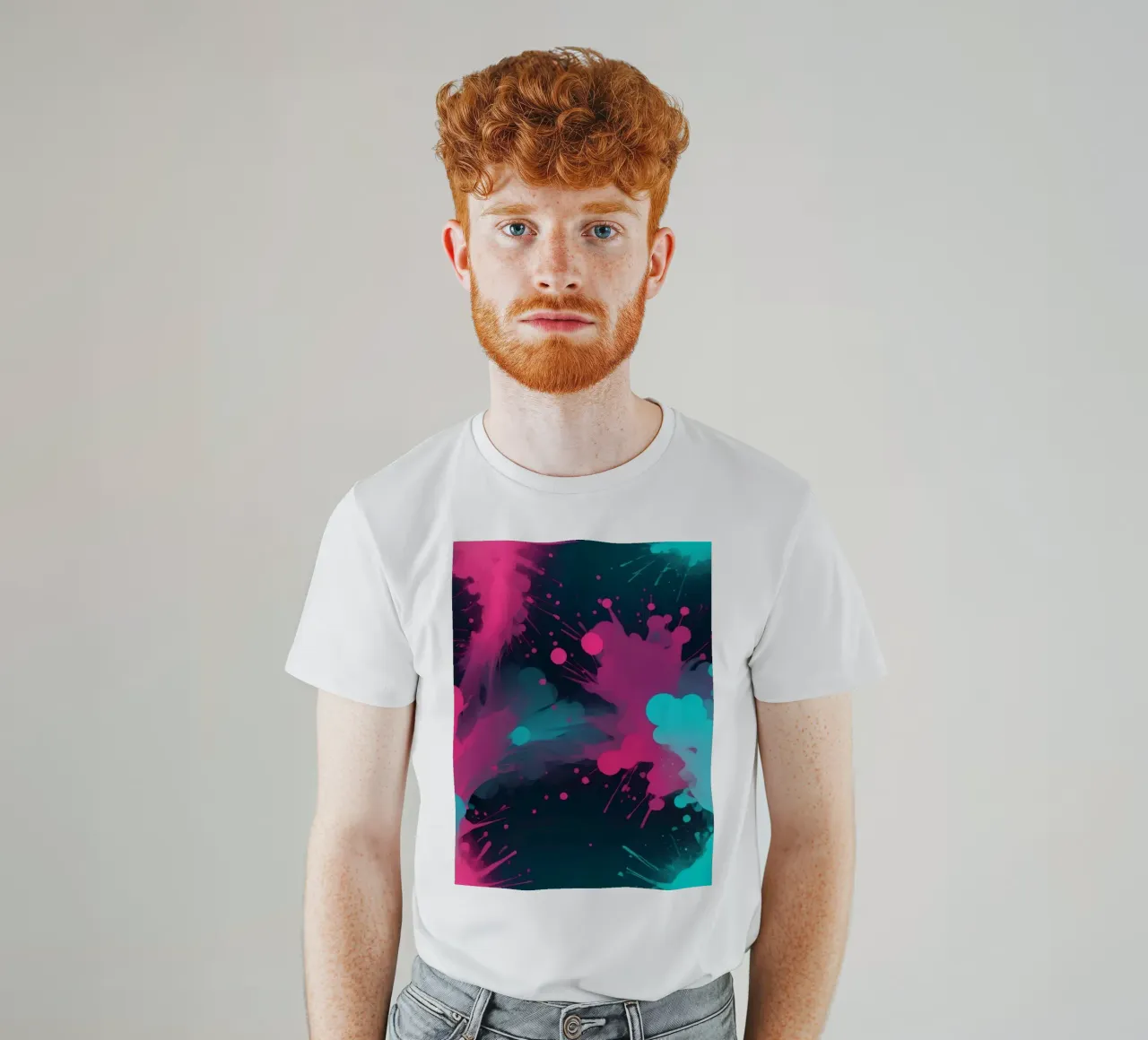 design astratto con colori vivaci e forme fluide t-shirt da DesignDoodle