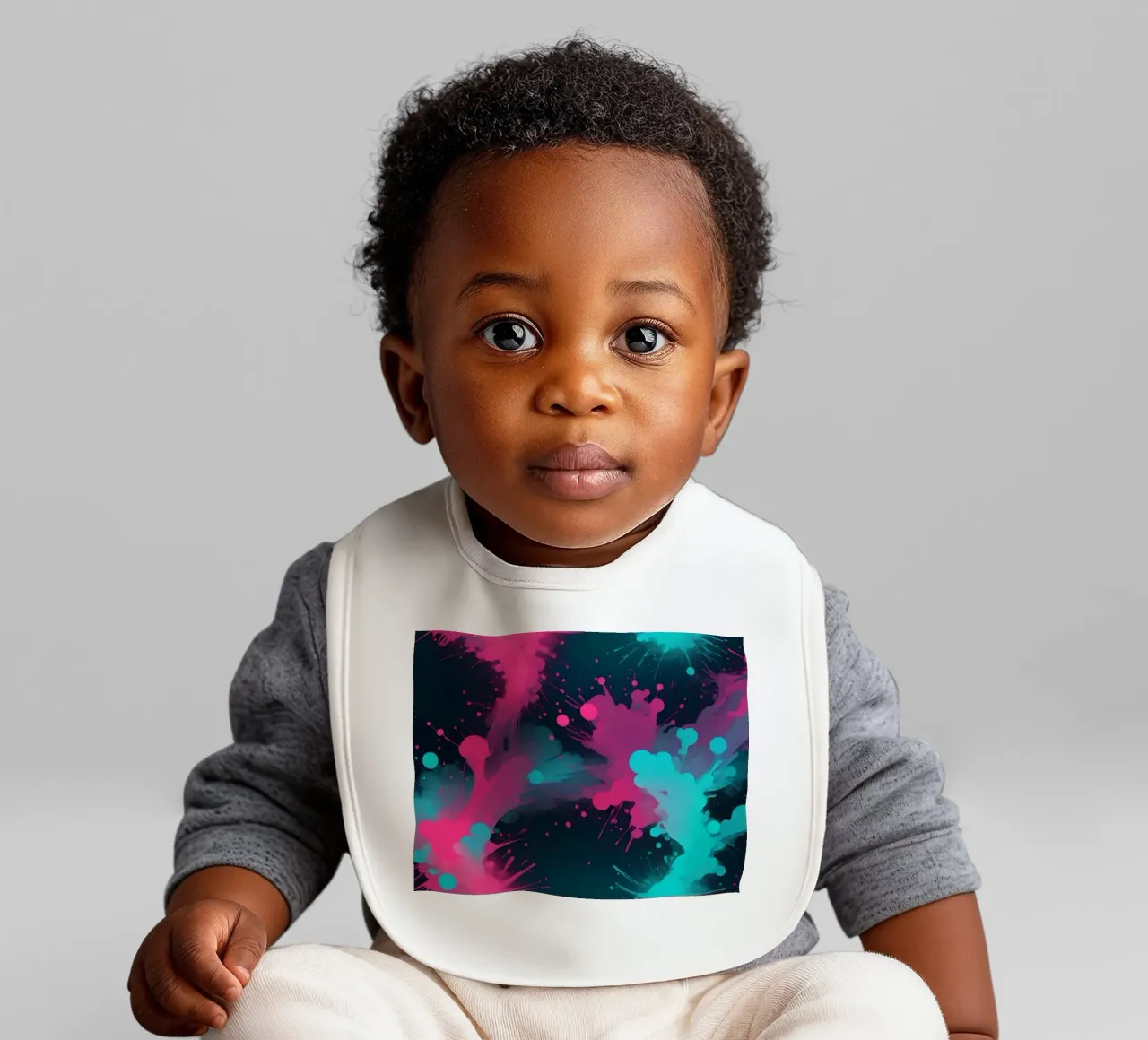 design astratto con colori vivaci e forme fluide bavaglino da DesignDoodle