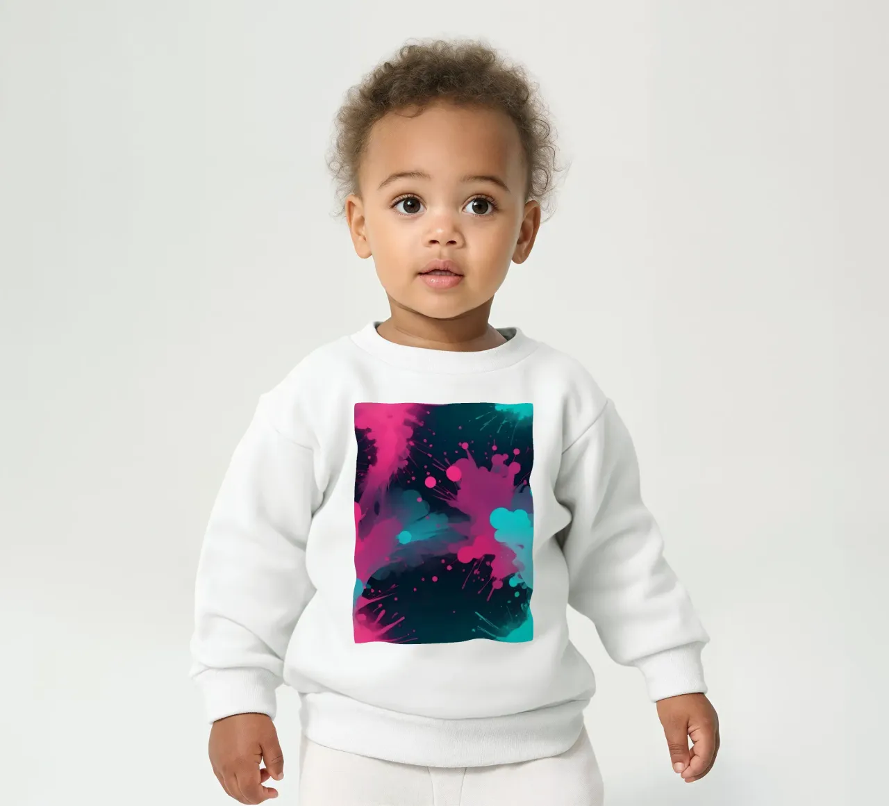 abstract ontwerp met felle kleuren en vloeiende vormen baby sweatshirt van DesignDoodle