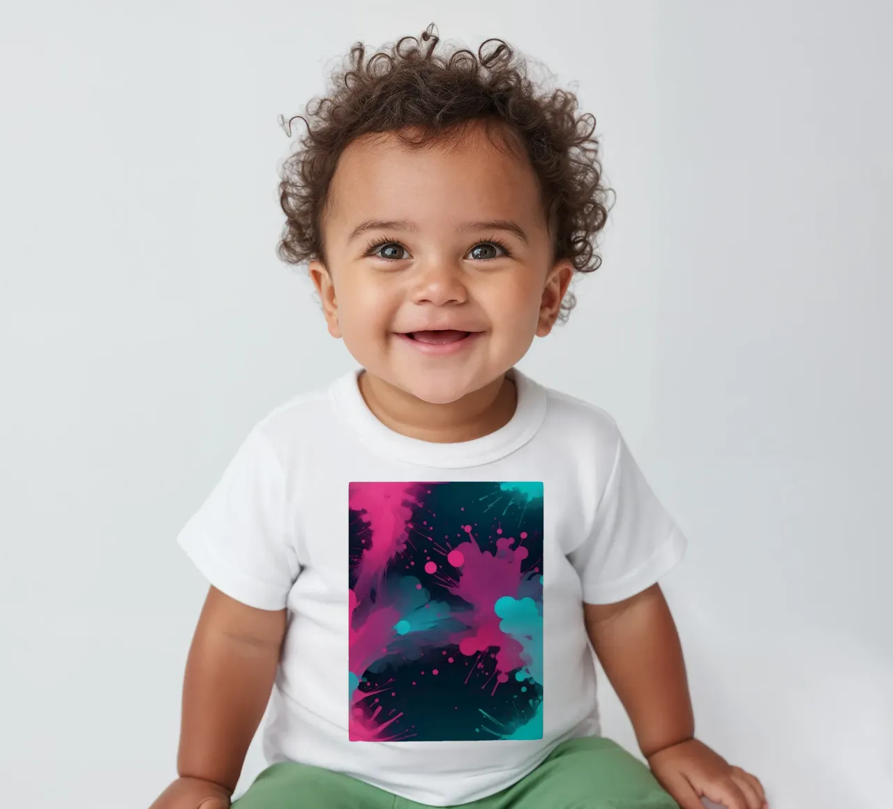design astratto con colori vivaci e forme fluide maglietta neonato da DesignDoodle