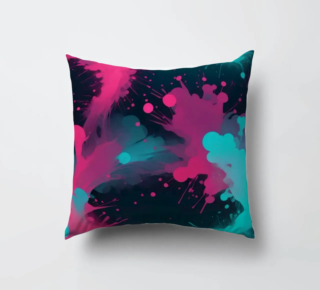 diseño abstracto con colores vivos y formas fluidas cojín de DesignDoodle