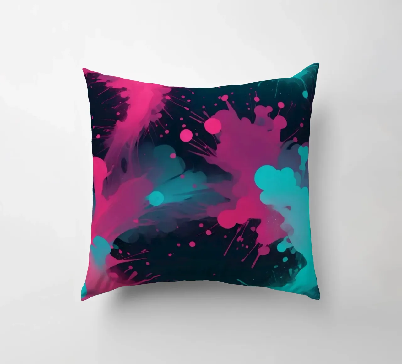 diseño abstracto con colores vivos y formas fluidas cojín de DesignDoodle