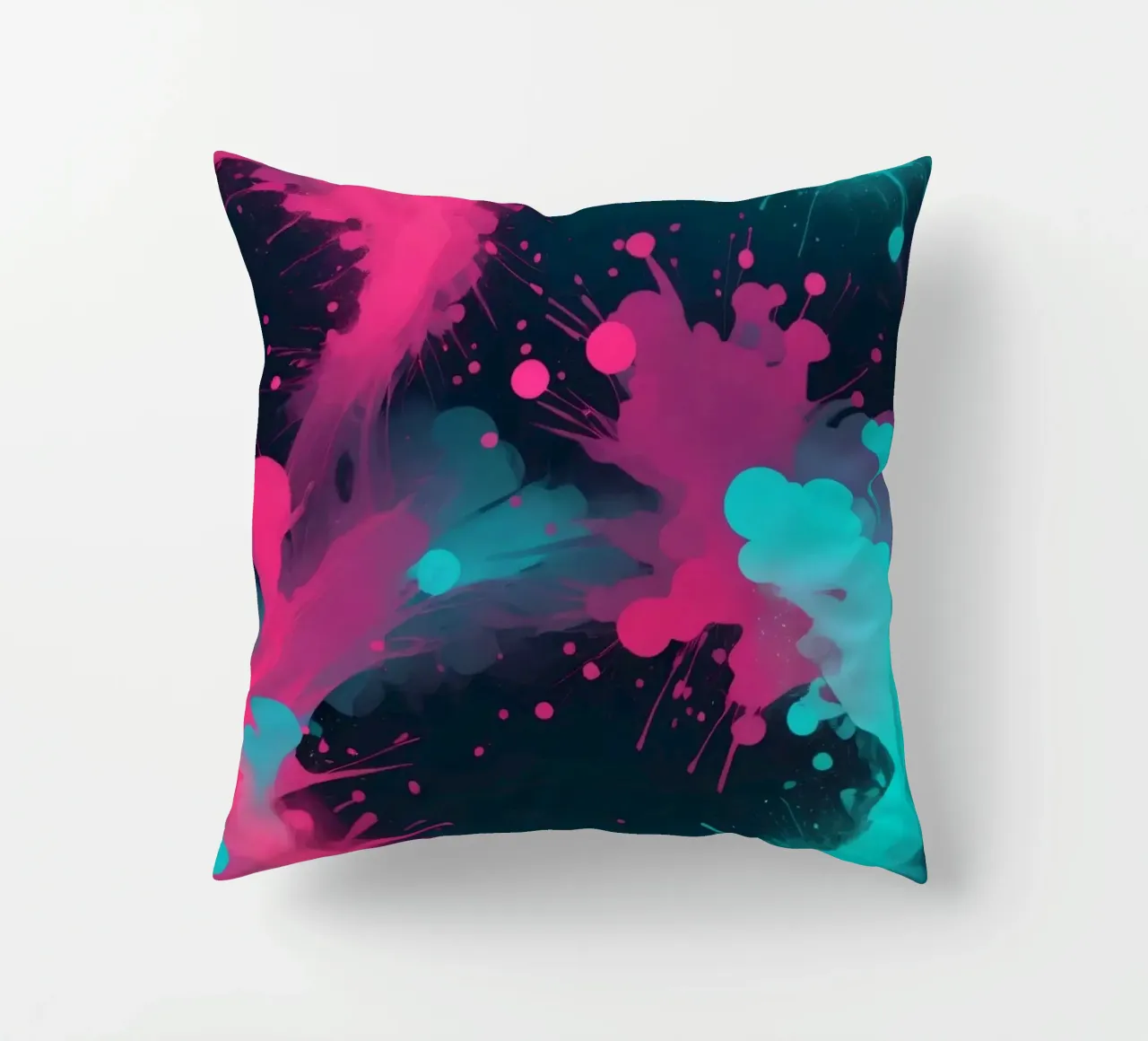 diseño abstracto con colores vivos y formas fluidas cojín de DesignDoodle