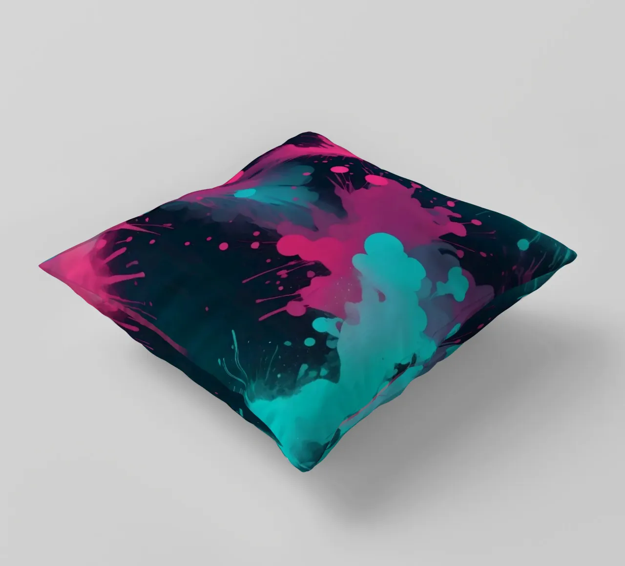 design astratto con colori vivaci e forme fluide cuscino da DesignDoodle