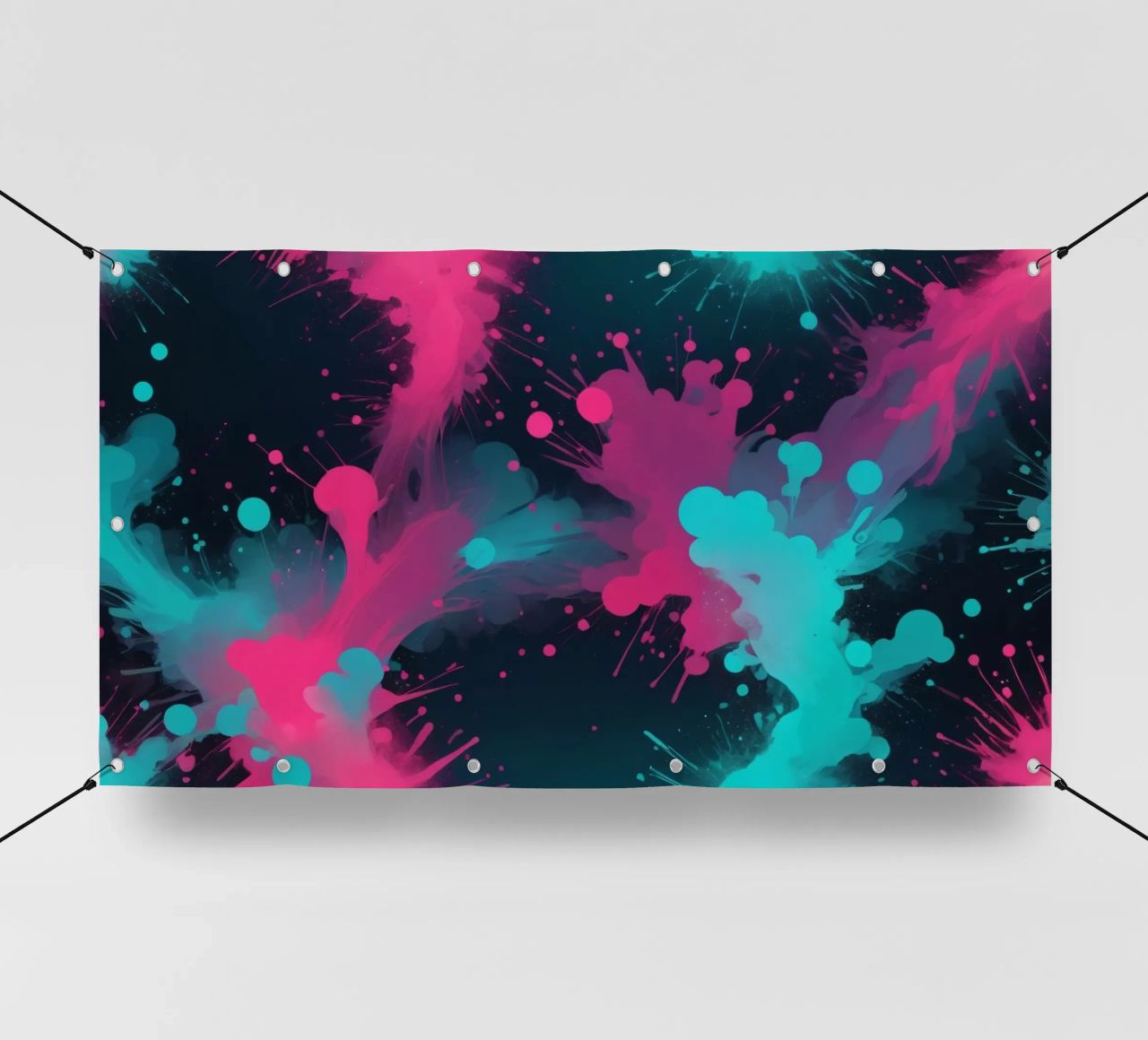 design astratto con colori vivaci e forme fluide telo in pvc da DesignDoodle