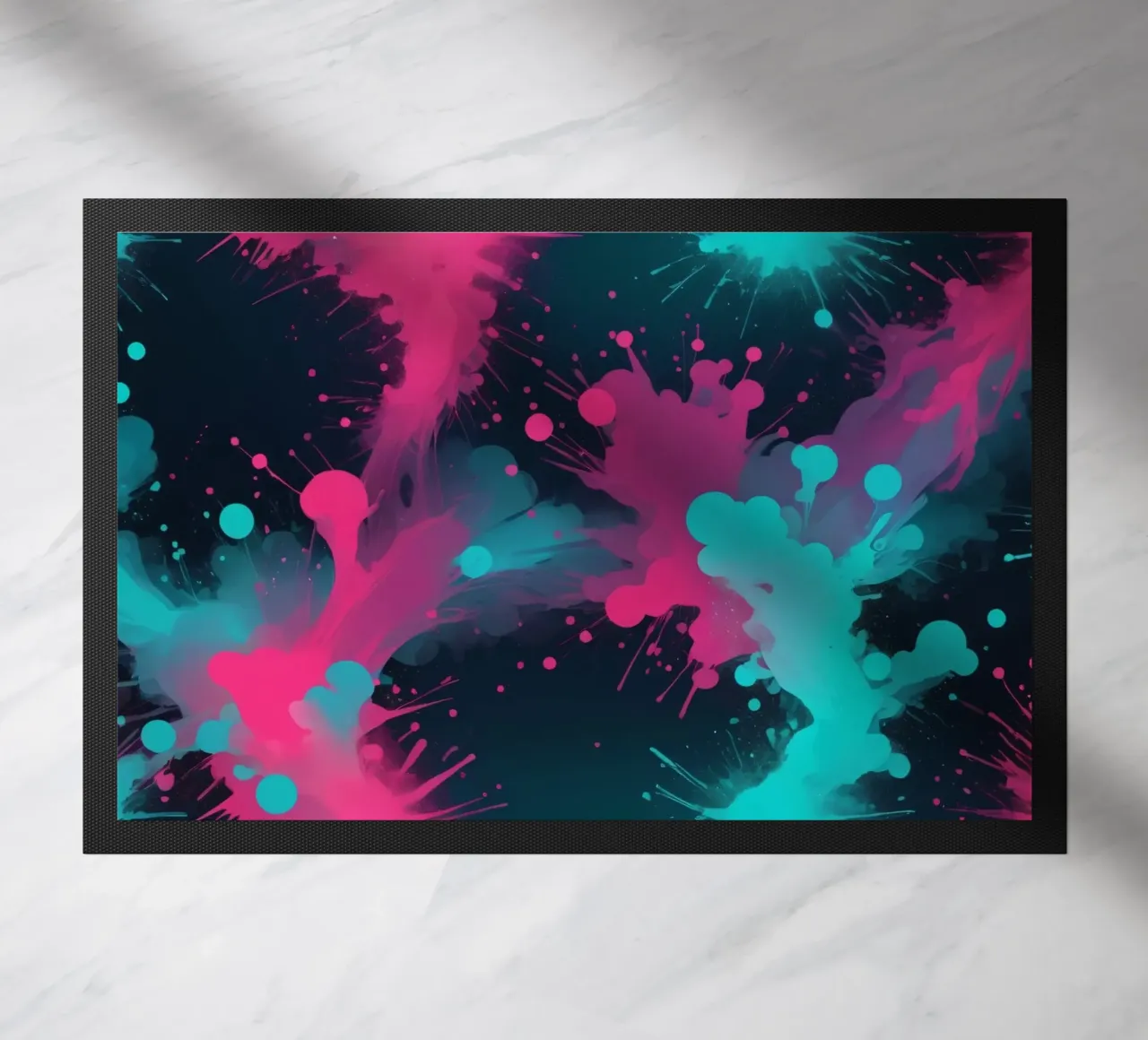 design astratto con colori vivaci e forme fluide zerbino da DesignDoodle