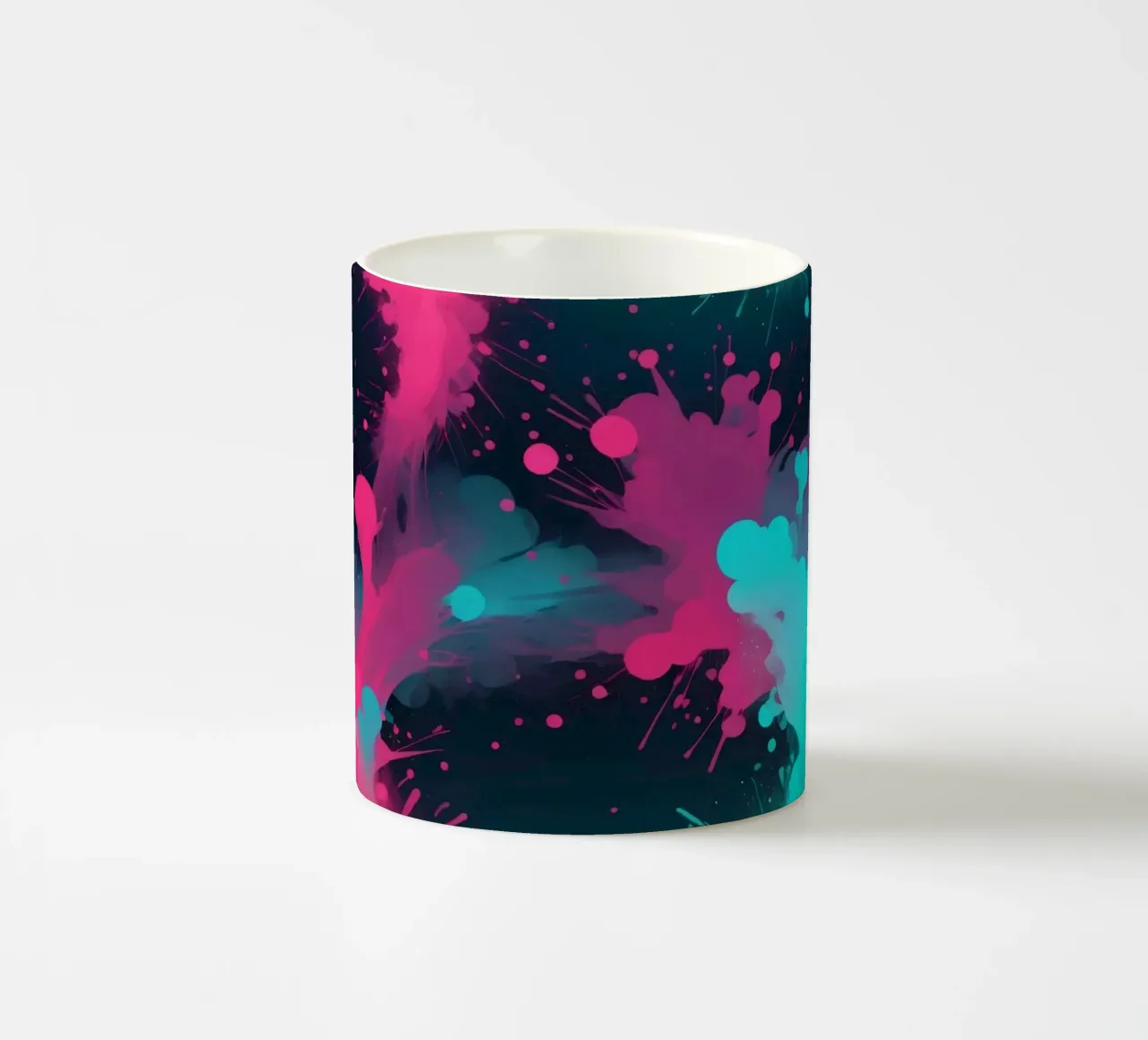 dessin abstrait mettant en valeur des couleurs vives et des formes fluides mug en céramique de DesignDoodle