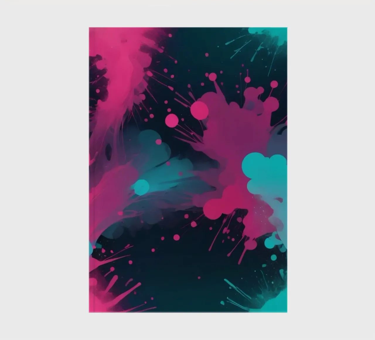 abstract design showcasing bold colors and fluid shapes notebook by DesignDoodle