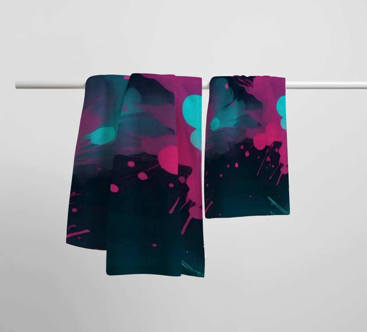 design astratto con colori vivaci e forme fluide asciugamano da bagno da DesignDoodle