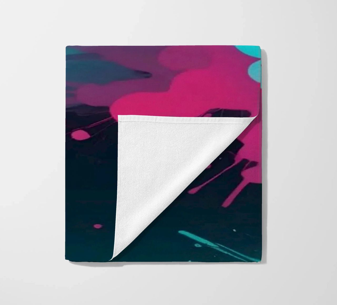 design astratto con colori vivaci e forme fluide telo mare da DesignDoodle