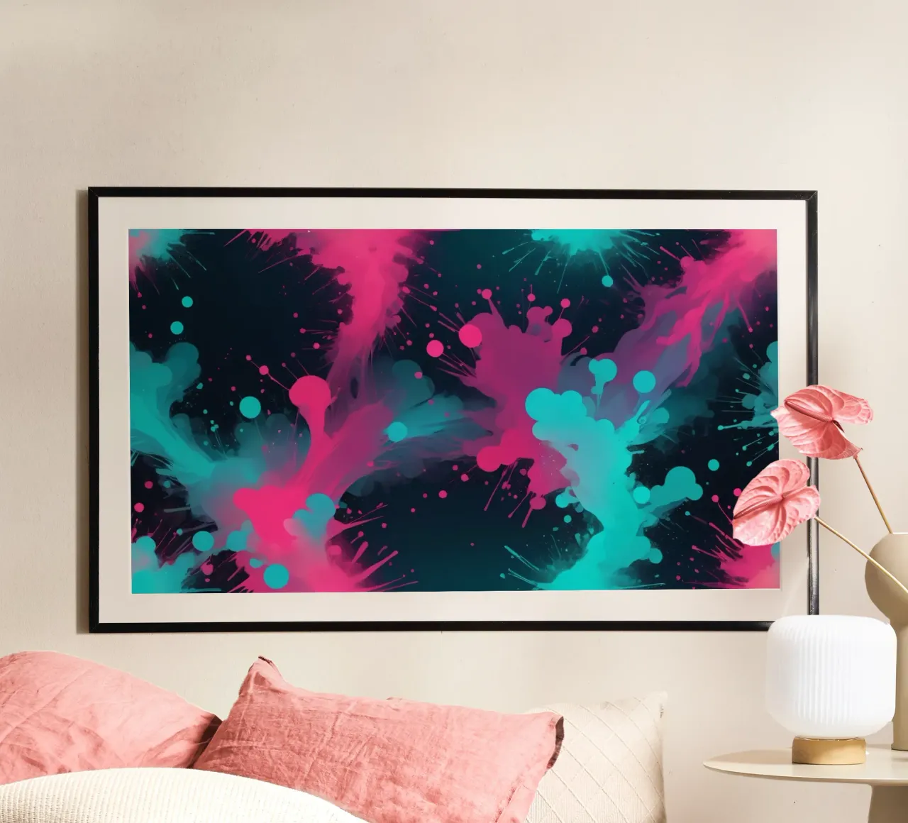 design astratto con colori vivaci e forme fluide poster da DesignDoodle