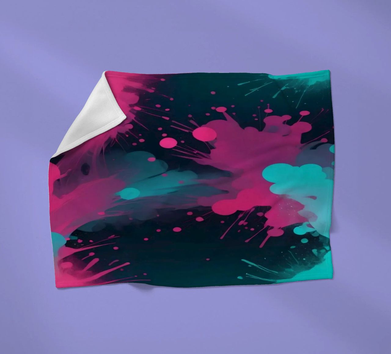 design astratto con colori vivaci e forme fluide coperta in pile da DesignDoodle