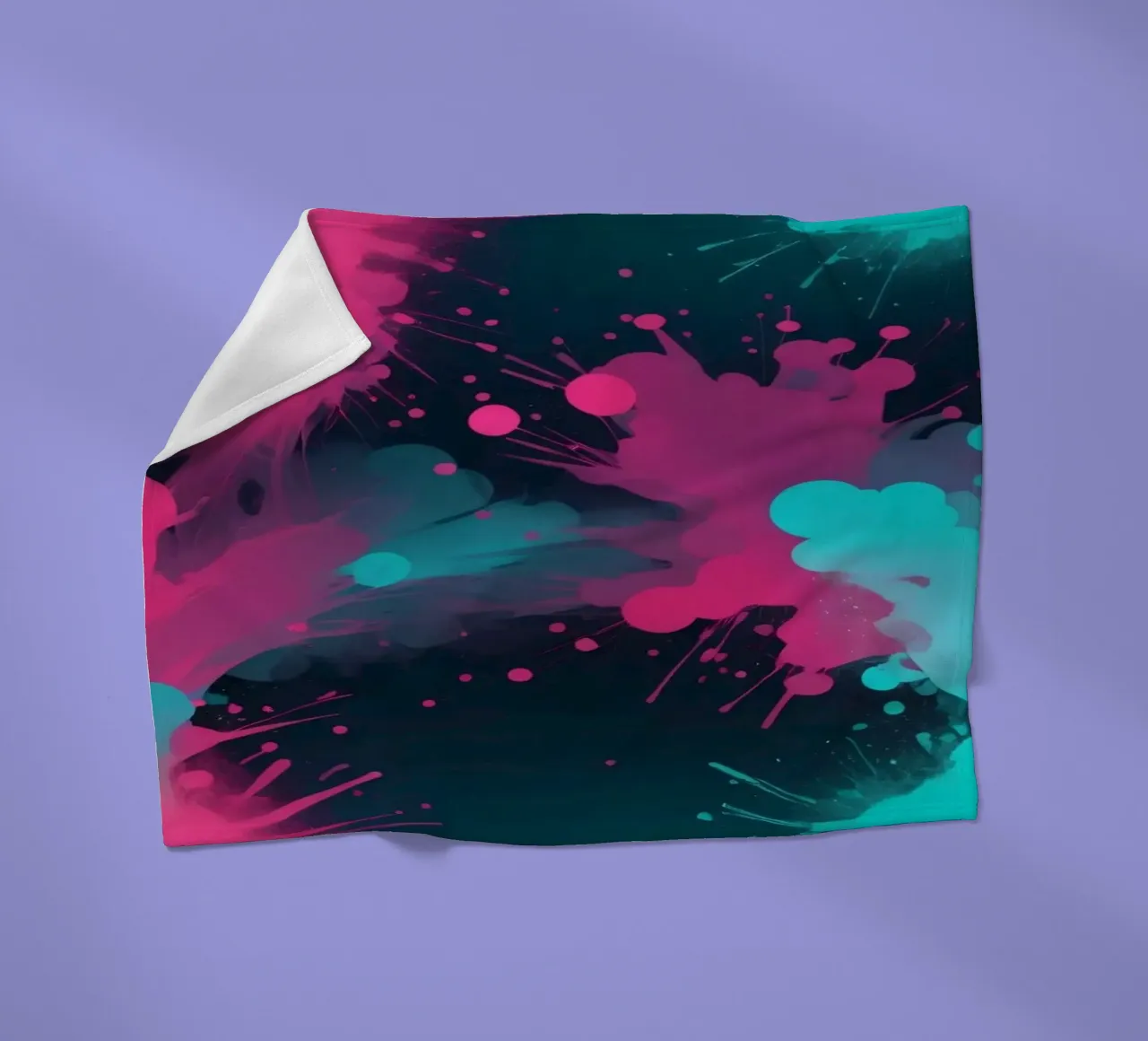 design astratto con colori vivaci e forme fluide coperta in pile da DesignDoodle