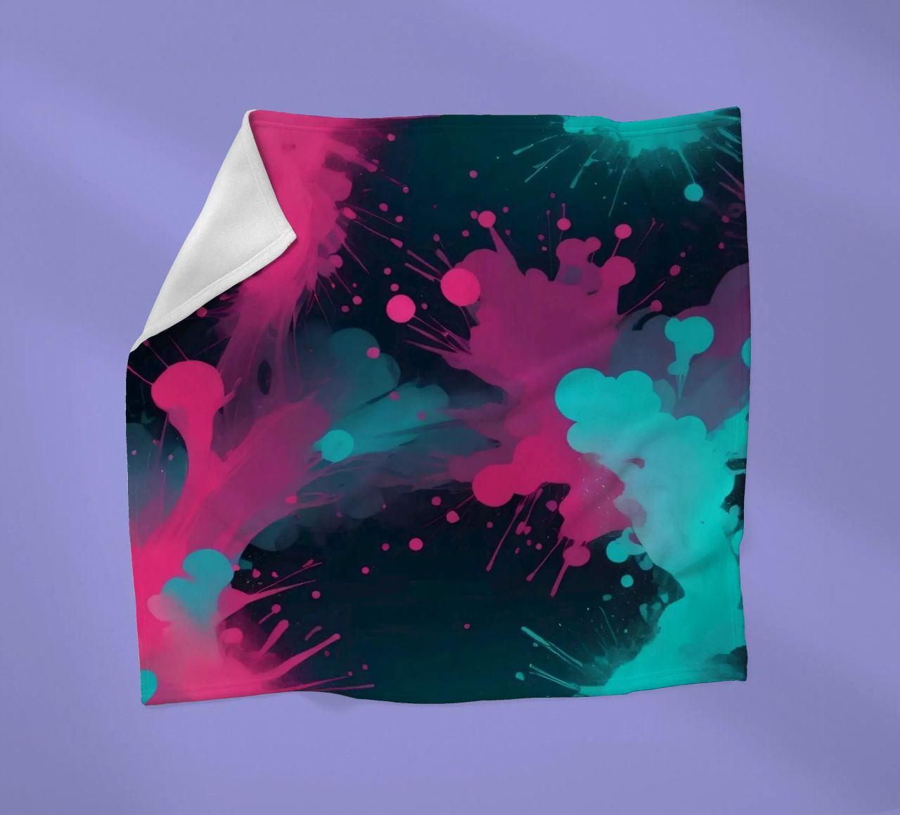 design astratto con colori vivaci e forme fluide coperta in pile da DesignDoodle