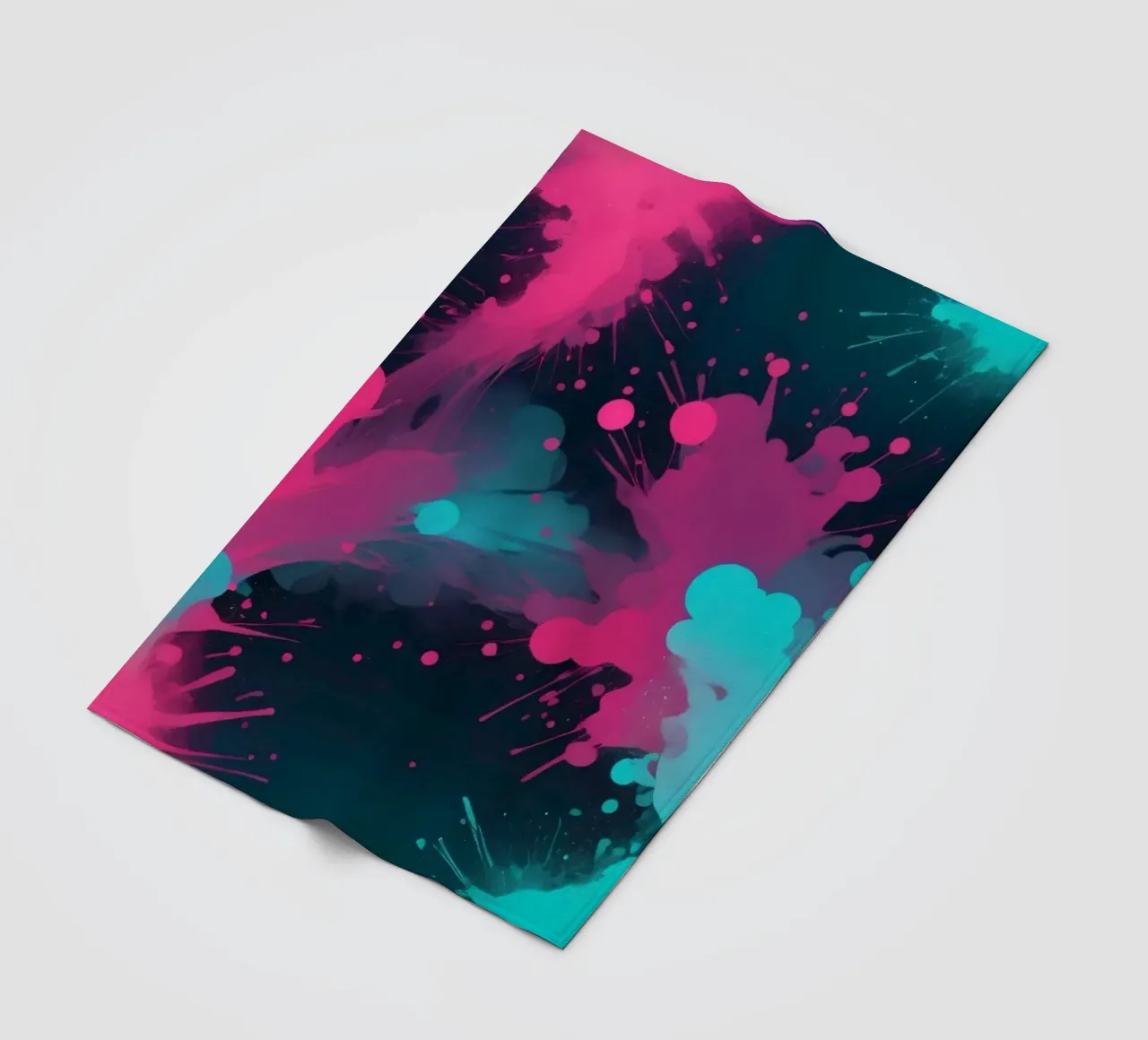 design astratto con colori vivaci e forme fluide coperta in pile da DesignDoodle