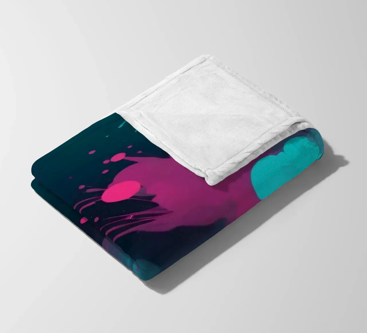 design astratto con colori vivaci e forme fluide coperta in pile da DesignDoodle