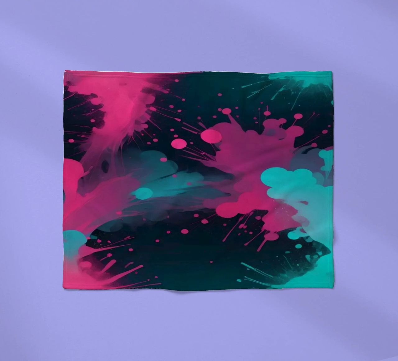 design astratto con colori vivaci e forme fluide coperta in pile da DesignDoodle
