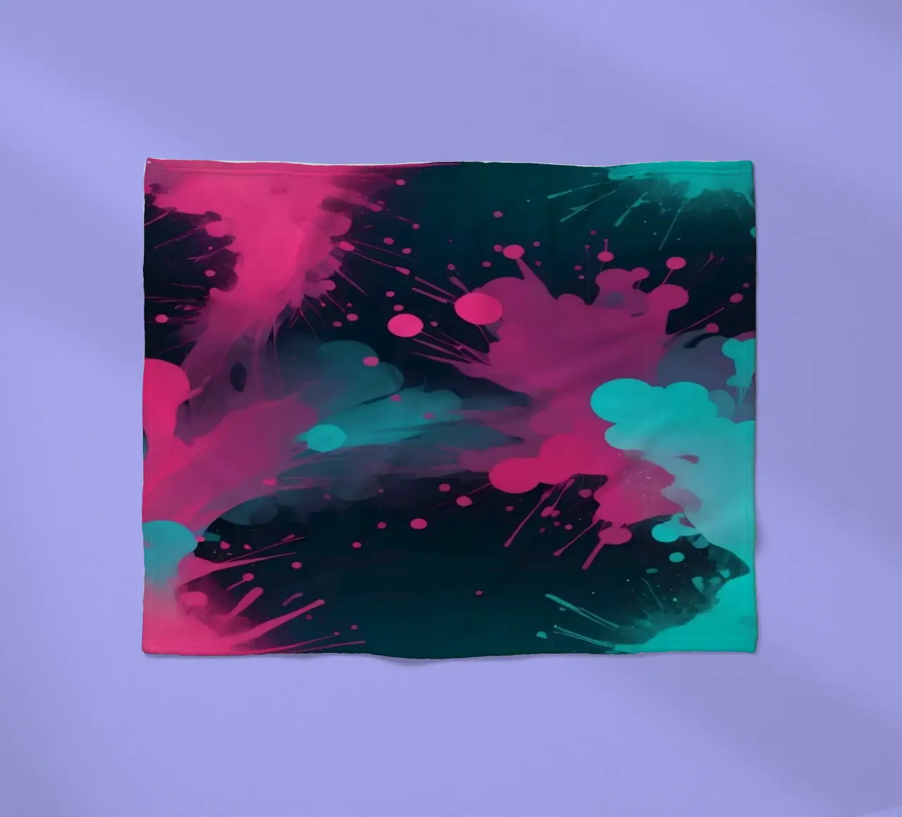 design astratto con colori vivaci e forme fluide coperta in pile da DesignDoodle