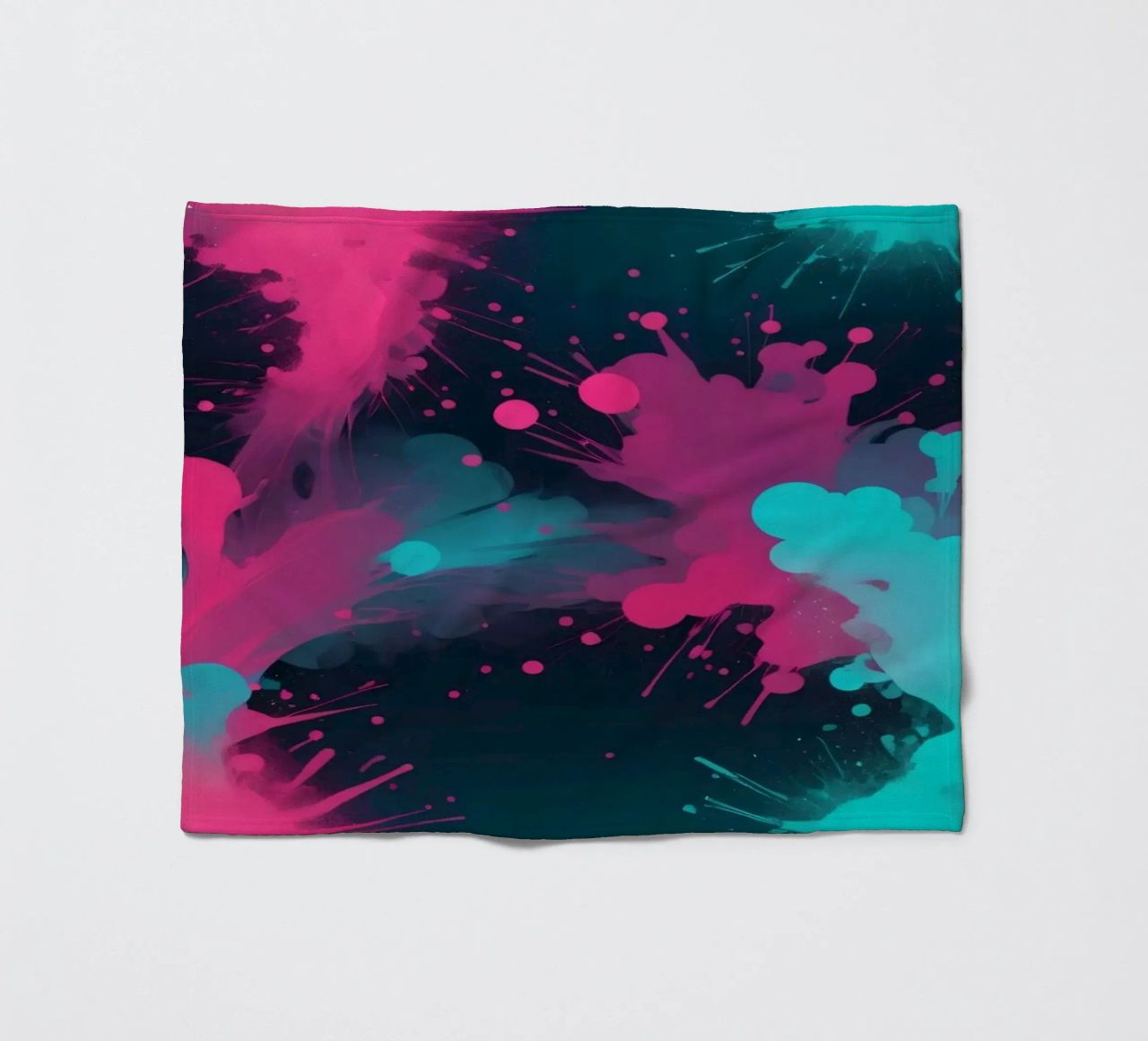 design astratto con colori vivaci e forme fluide coperta in pile da DesignDoodle