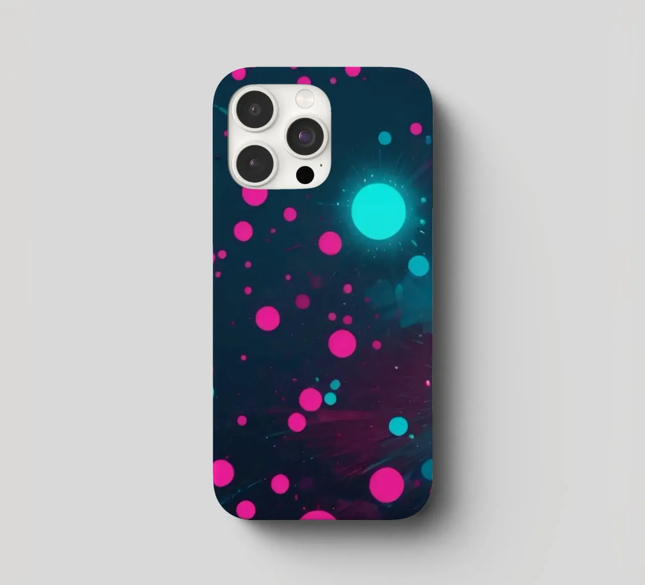 Vibrant abstract design featuring dynamic circles and radian iphone case by DesignDoodle