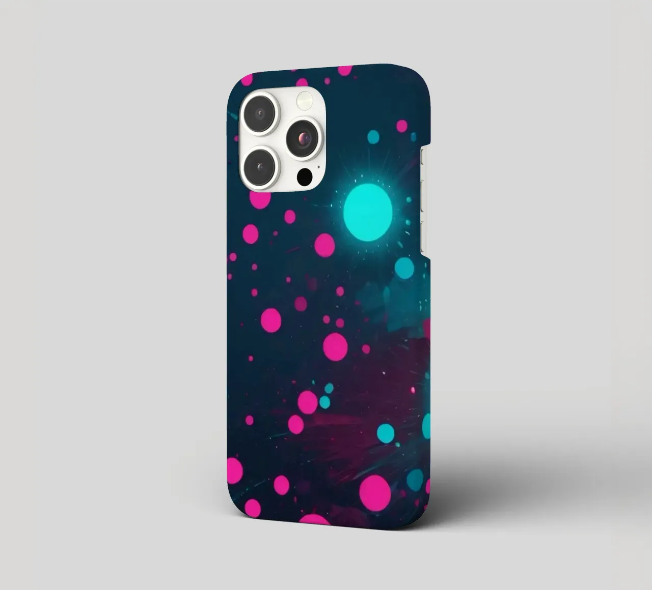 Vibrant abstract design featuring dynamic circles and radian iphone case by DesignDoodle