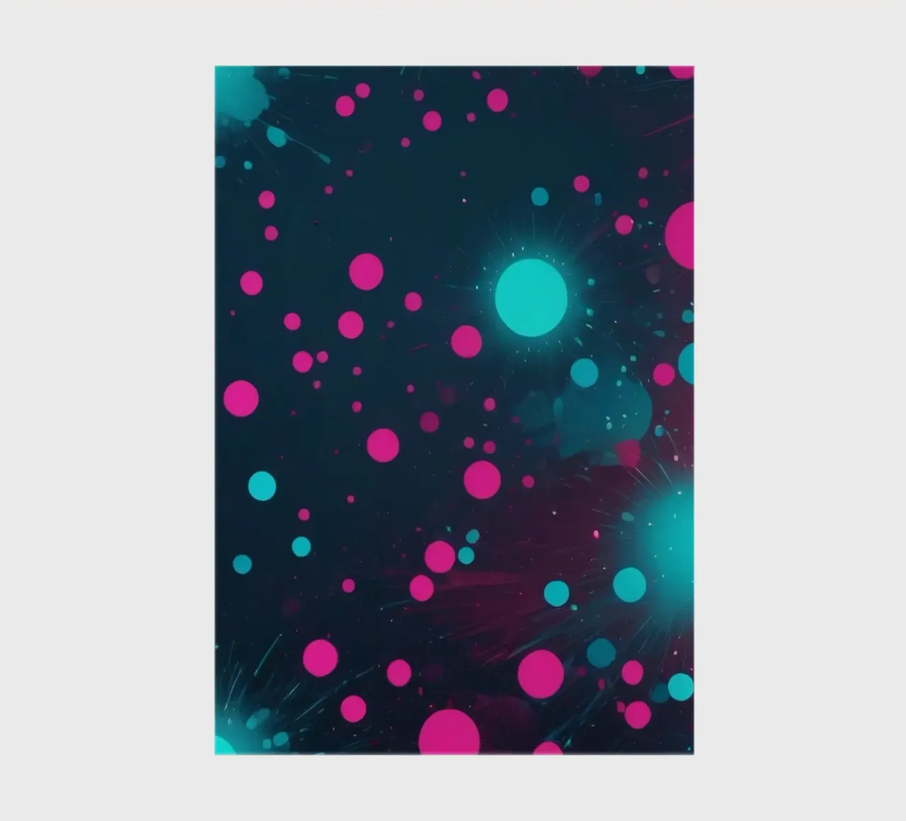 Vibrant abstract design featuring dynamic circles and radian notebook by DesignDoodle