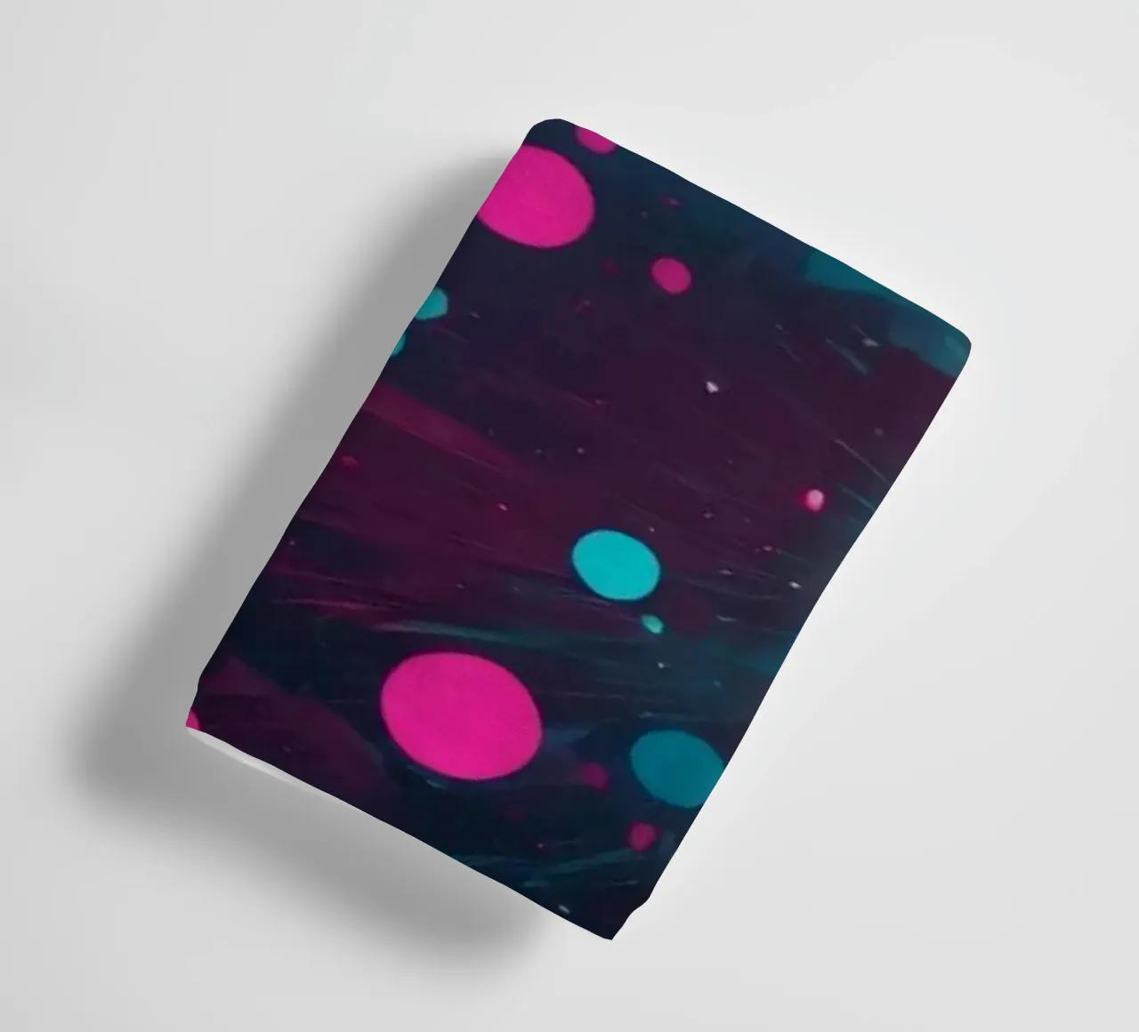 Vibrant abstract design featuring dynamic circles and radian towel by DesignDoodle