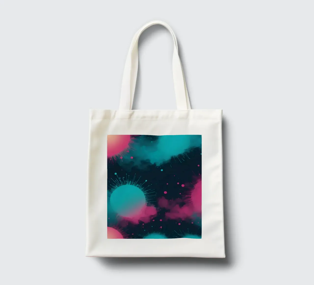 Colorful abstract background circles and soft clouds tote bag by DesignDoodle