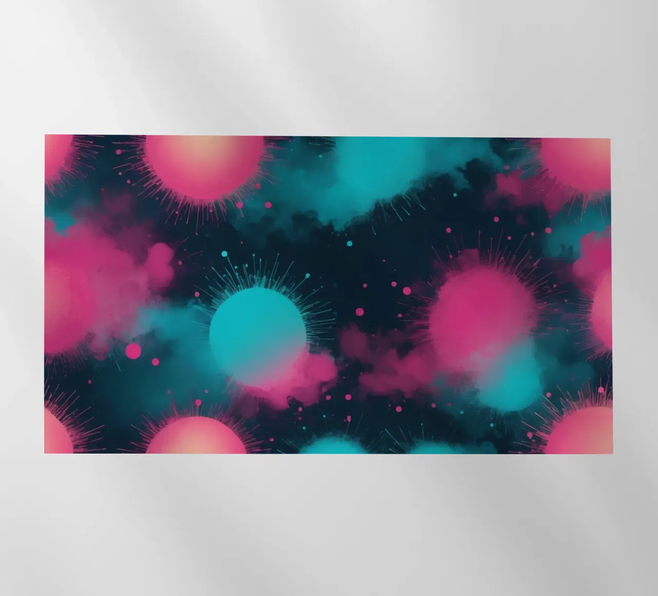 Colorful abstract background circles and soft clouds backlit film by DesignDoodle