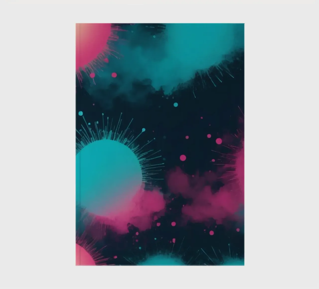 Colorful abstract background circles and soft clouds notebook by DesignDoodle
