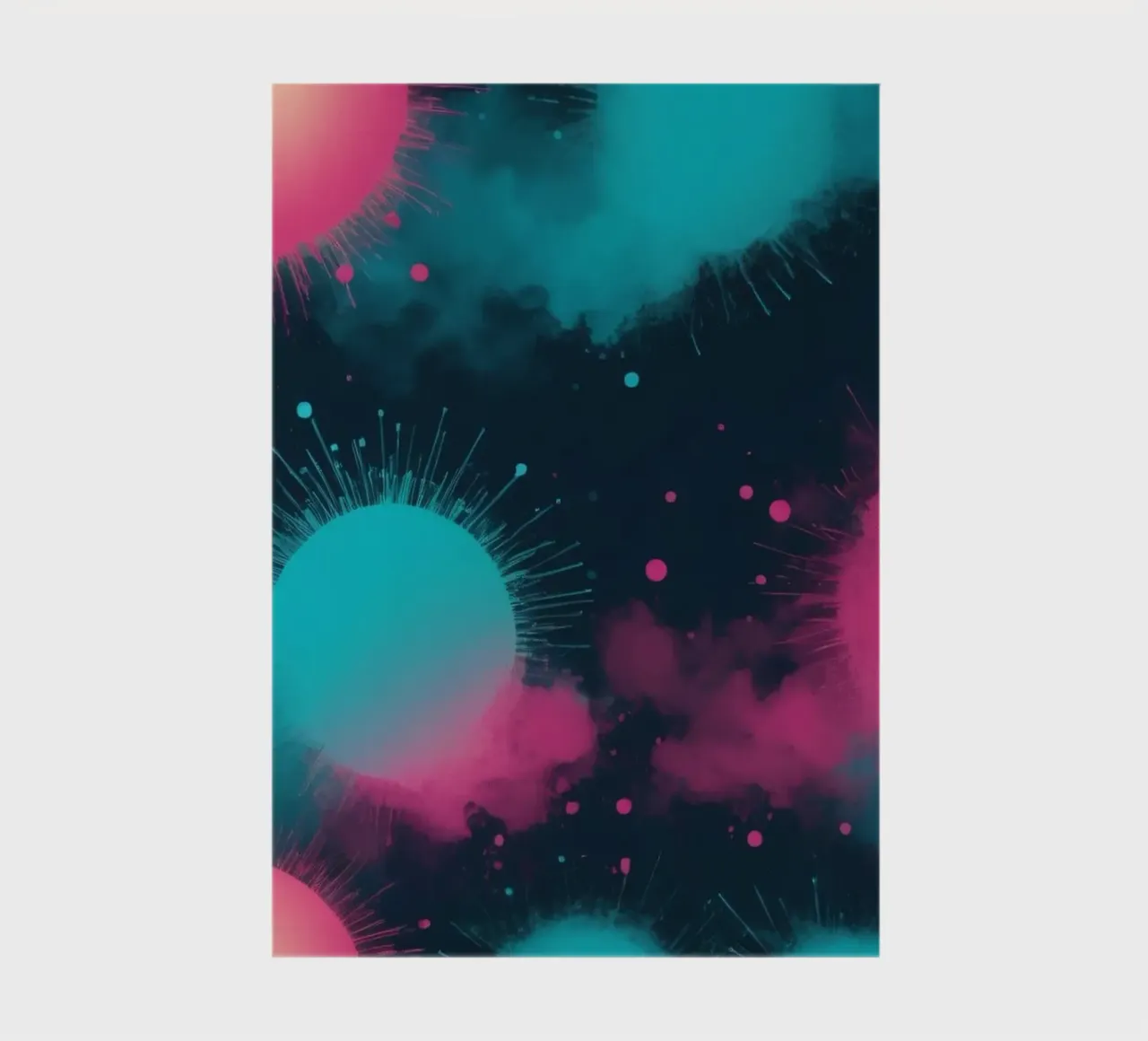 Colorful abstract background circles and soft clouds notebook by DesignDoodle