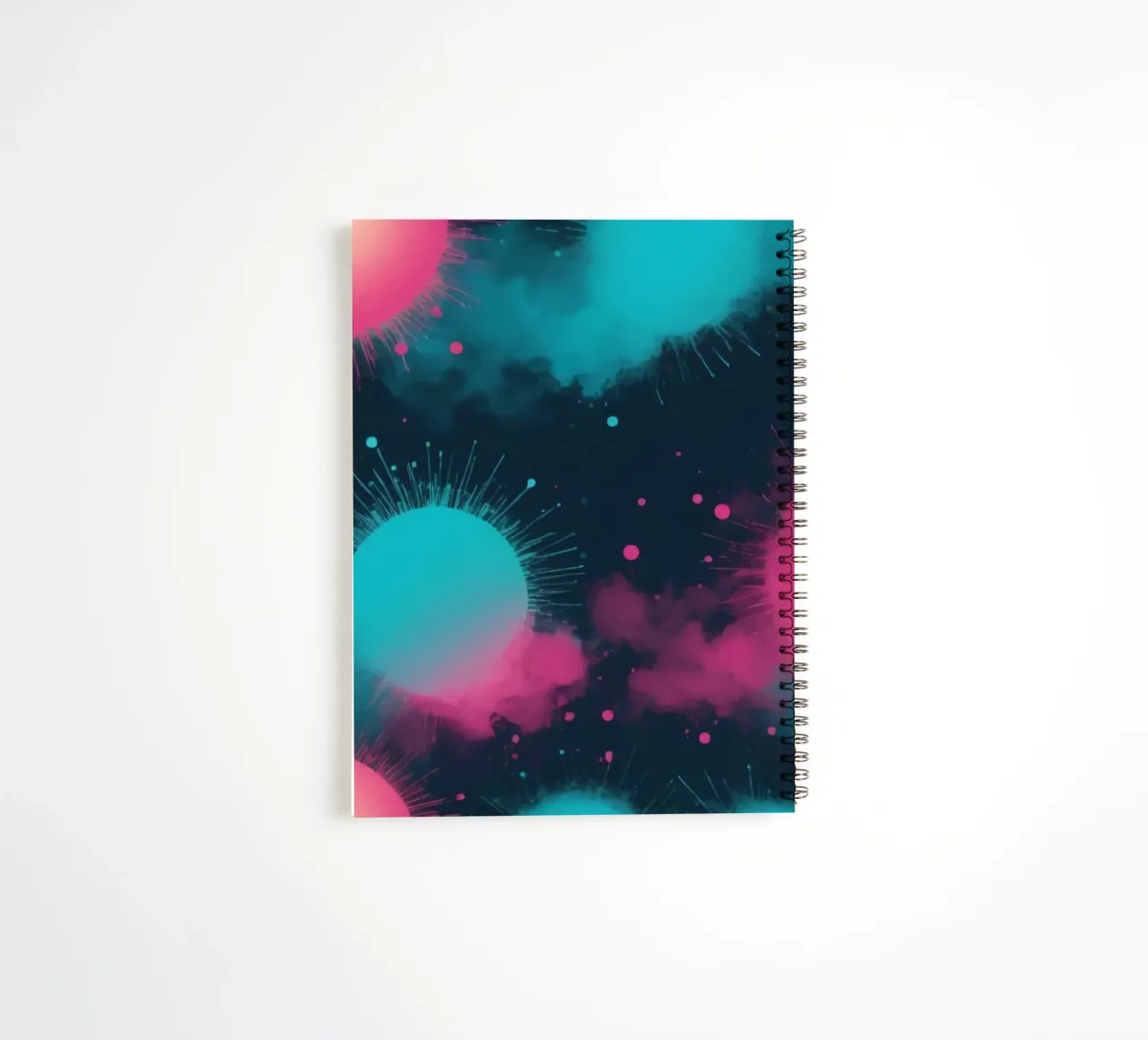 Colorful abstract background circles and soft clouds spiral notebook by DesignDoodle