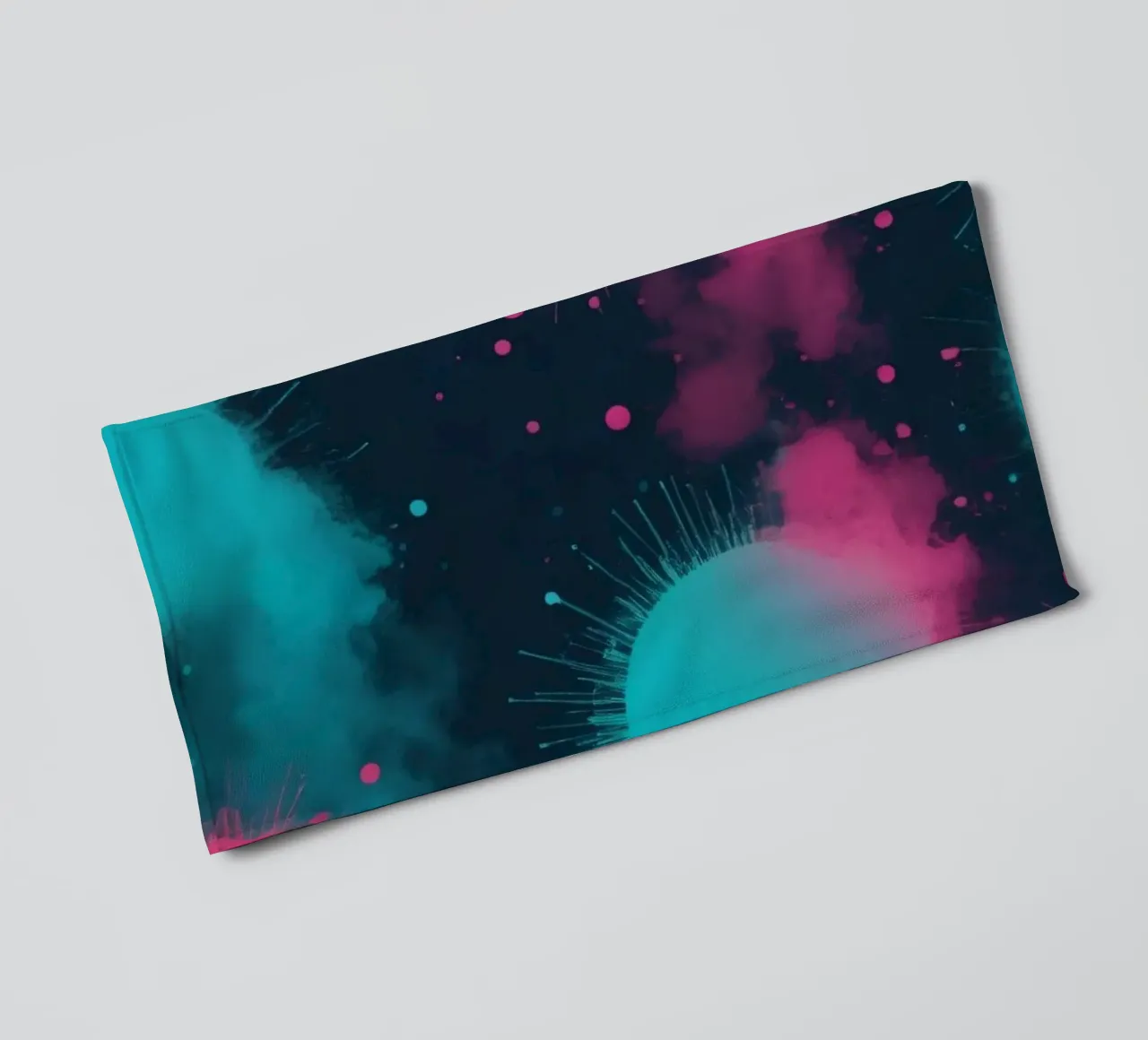 Cerchi di sfondo astratto colorato e nuvole morbide asciugamano da bagno da DesignDoodle
