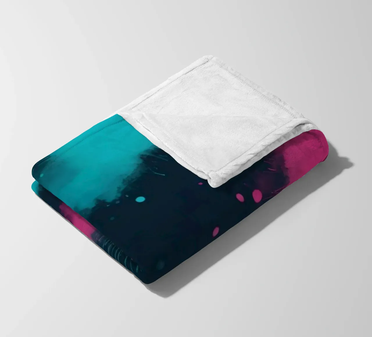 Colorful abstract background circles and soft clouds fleece blanket by DesignDoodle