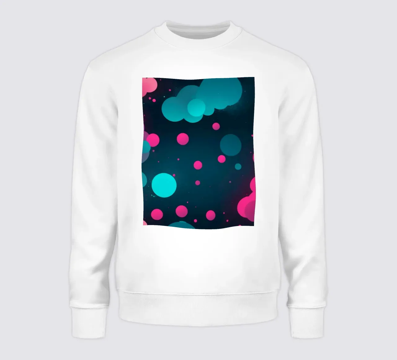 Colorful abstract background design featuring vibrant circle sweatshirt by DesignDoodle