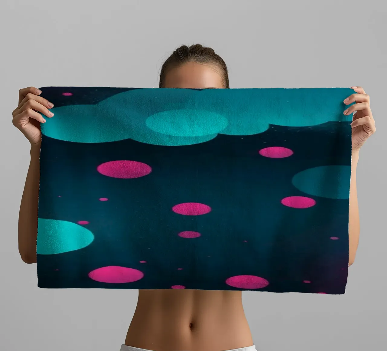Colorful abstract background design featuring vibrant circle towel by DesignDoodle