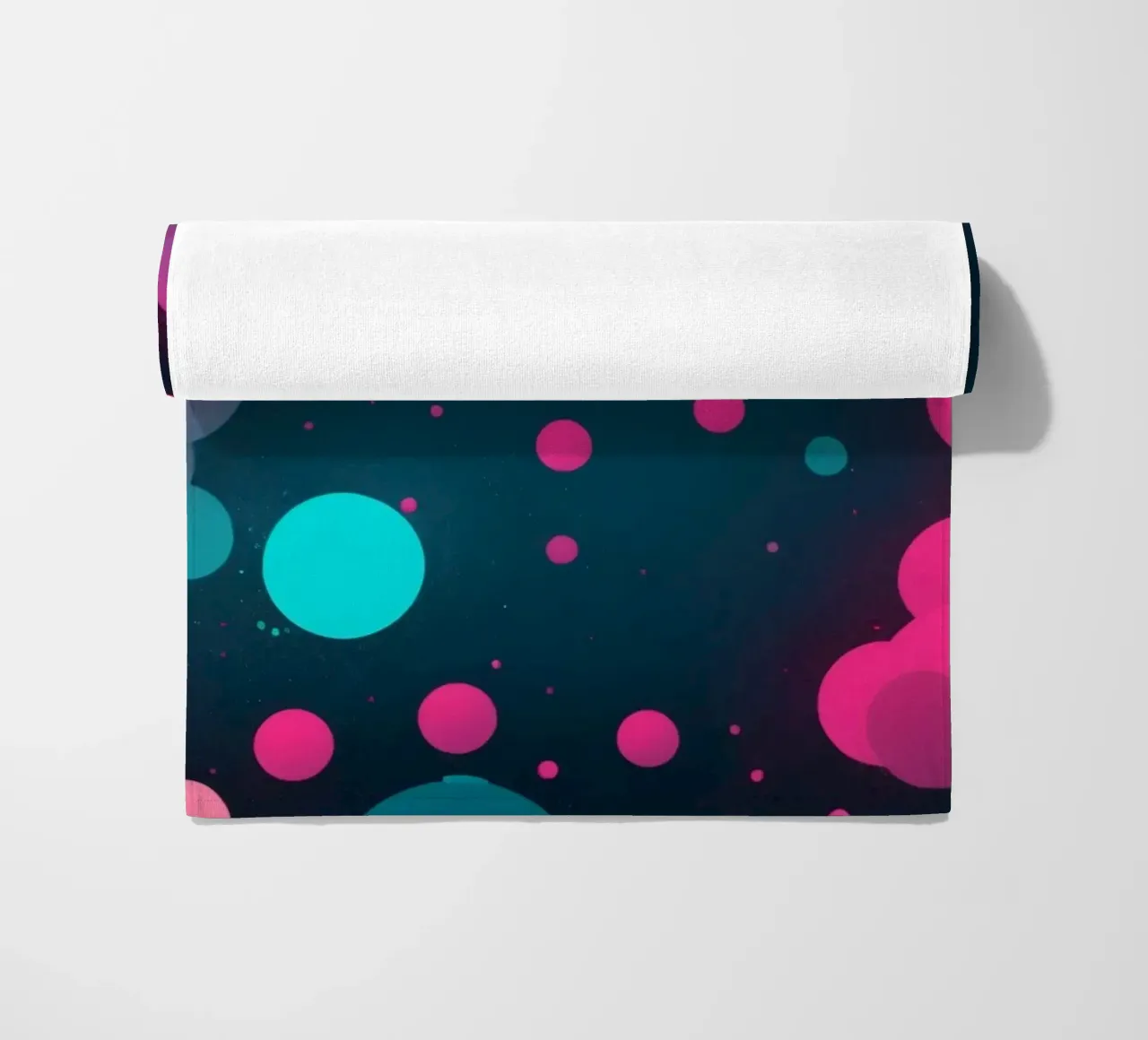 Colorful abstract background design featuring vibrant circle beach towel by DesignDoodle