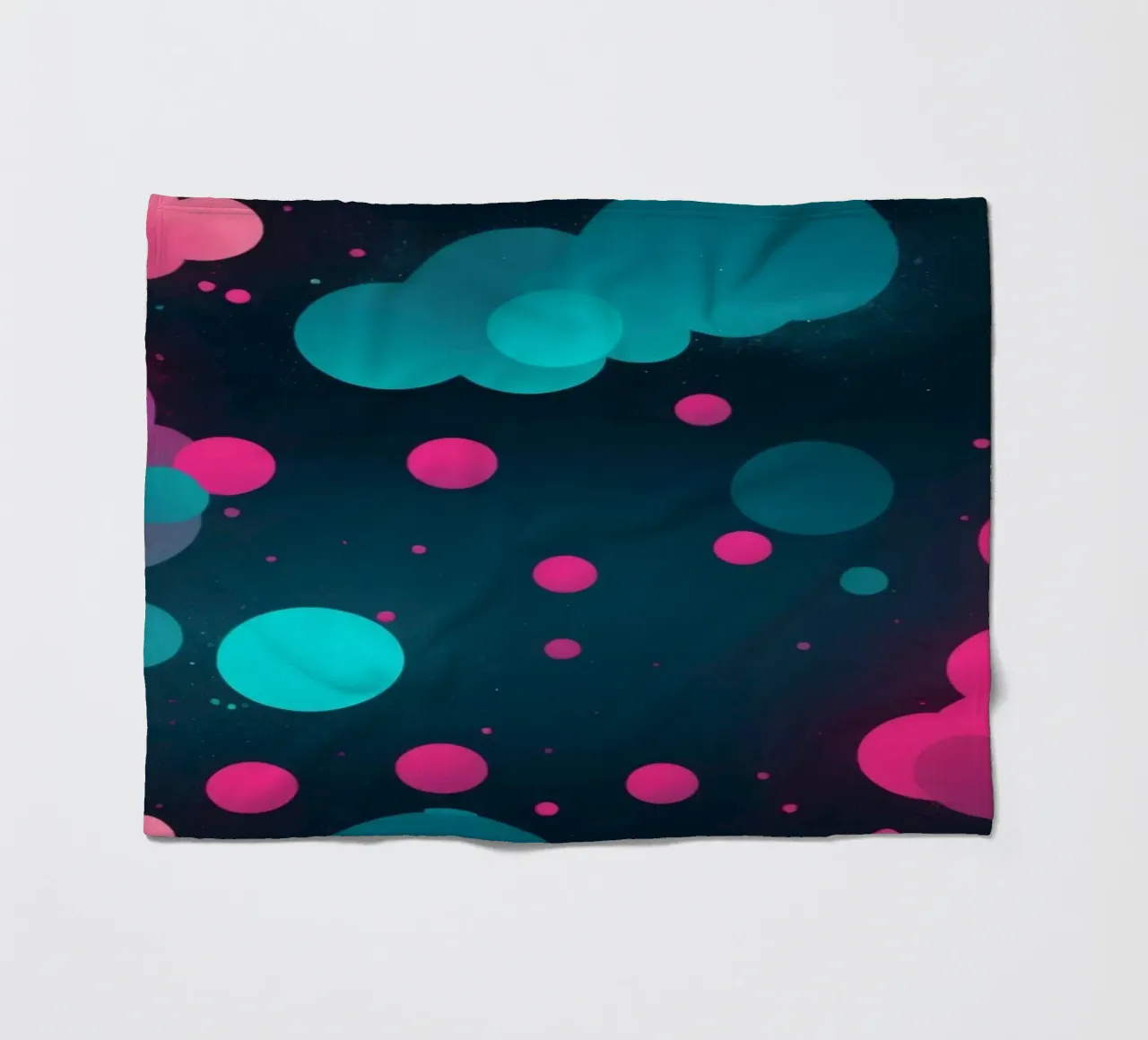 Colorful abstract background design featuring vibrant circle fleece blanket by DesignDoodle