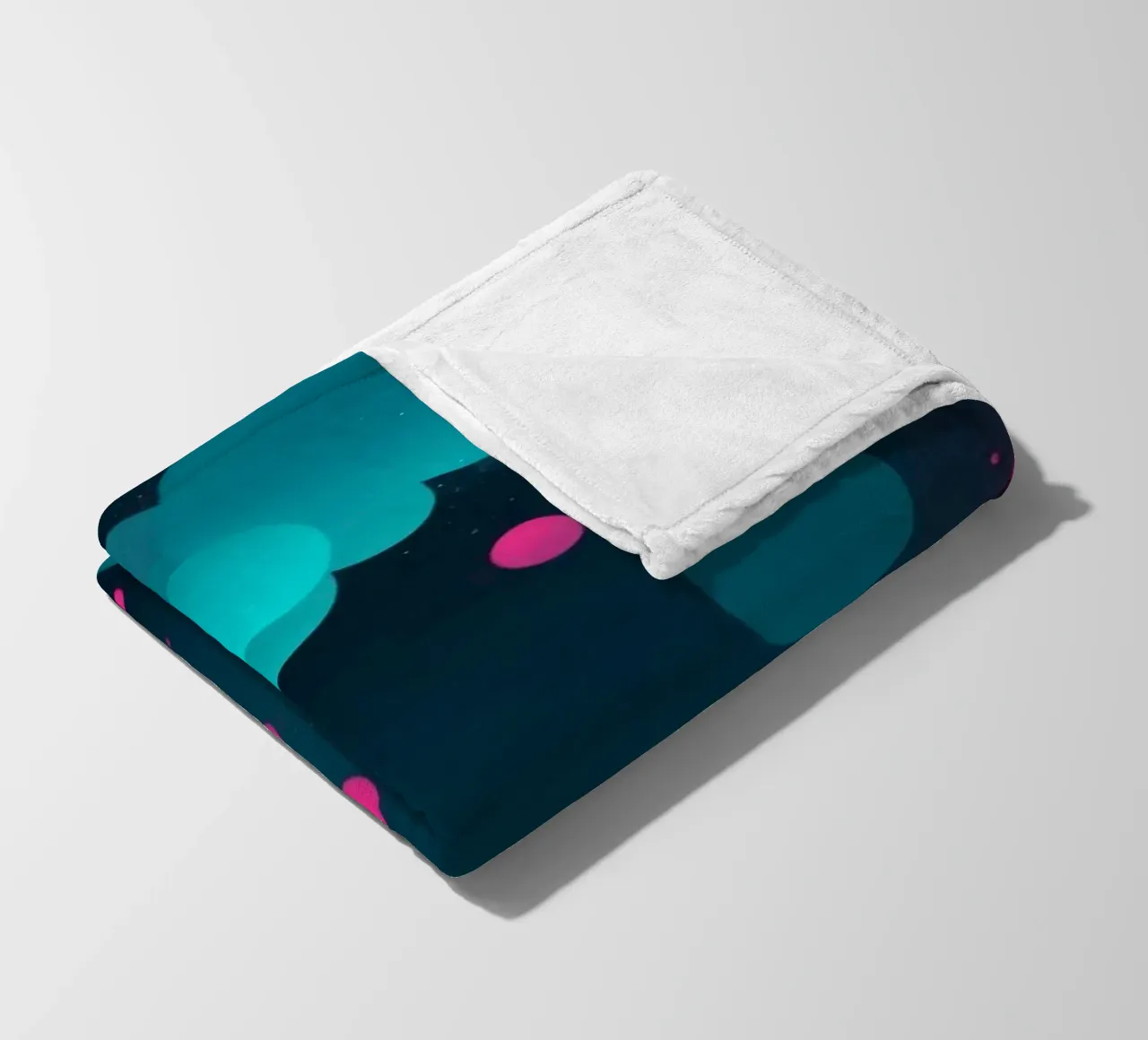 Colorful abstract background design featuring vibrant circle fleece blanket by DesignDoodle