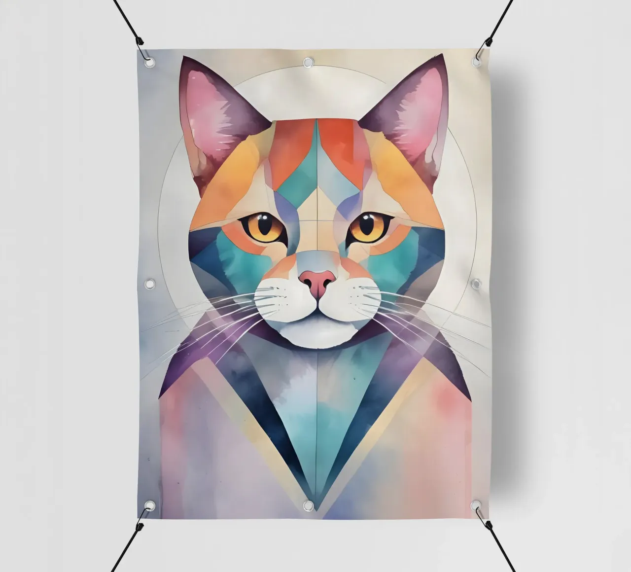 Gatto minimalista telo in pvc da Minimalism
