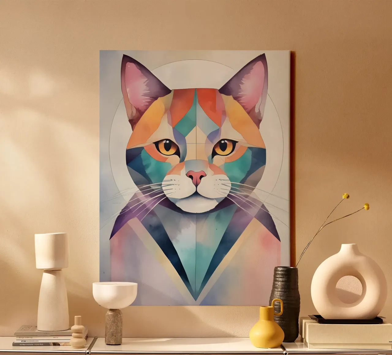 Cat minimalism canvas by Minimalism