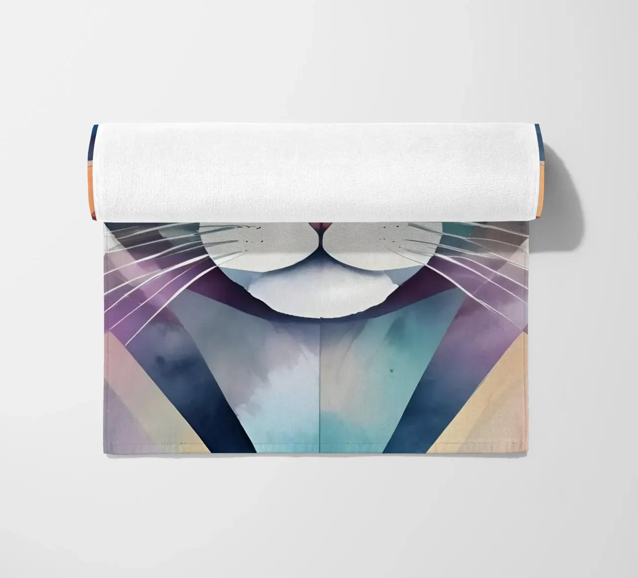 Gatto minimalista telo mare da Minimalism