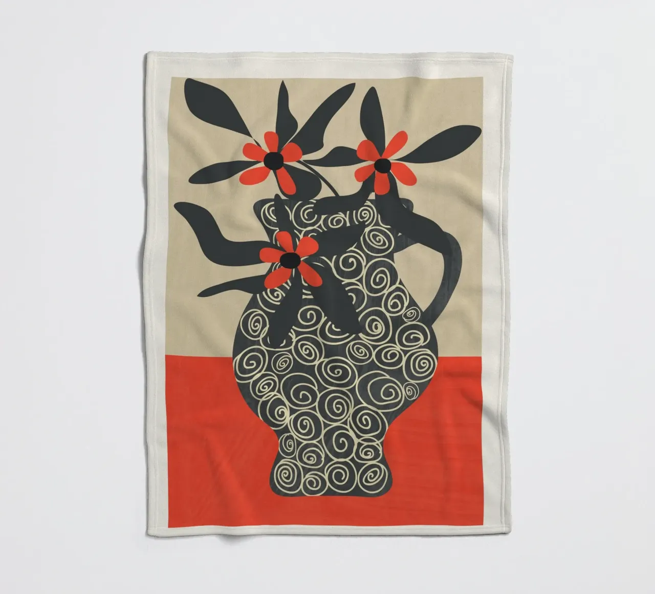 Modern Bloom coperta in pile da Flow Line