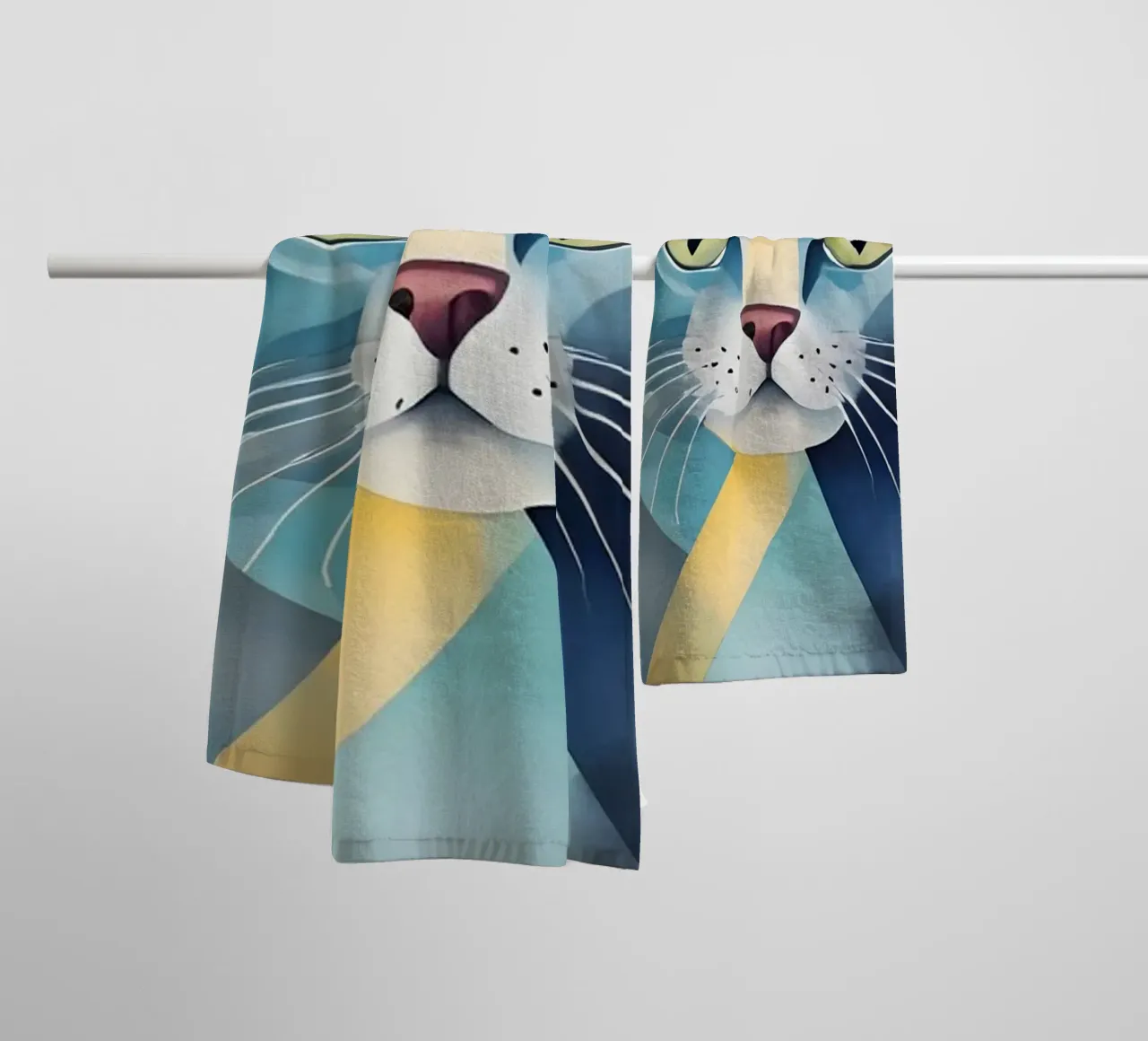 Cat minimalism 01 towel by Minimalism
