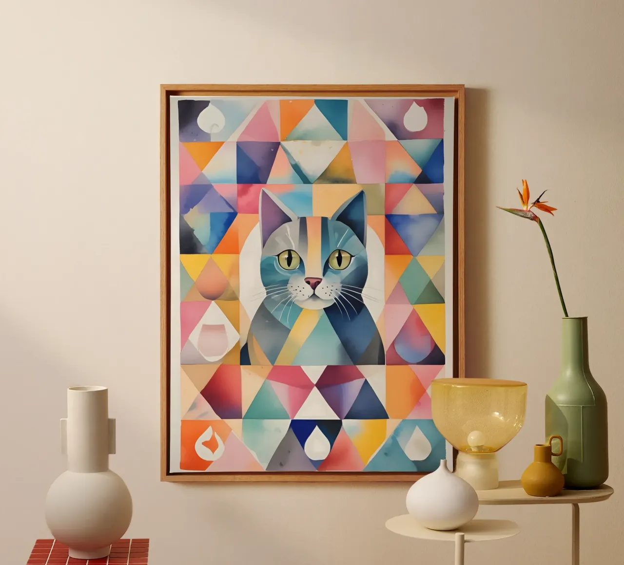 Katze Minimalismus 01 Leinwand von Minimalism