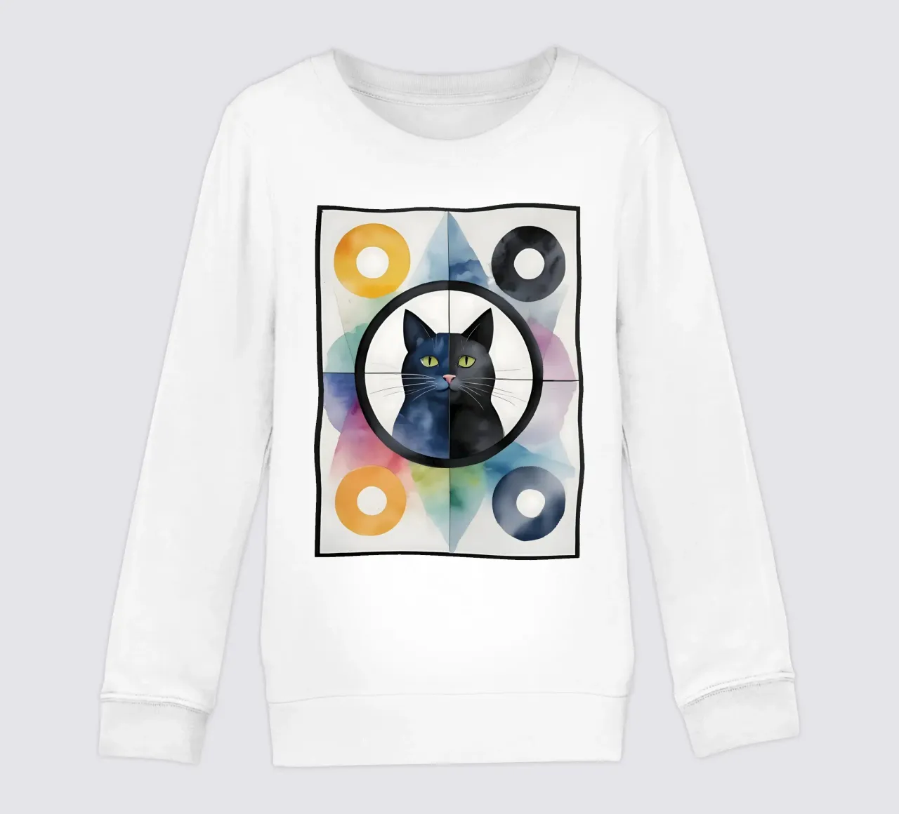Gatto minimalista 02 felpa bambino da Minimalism