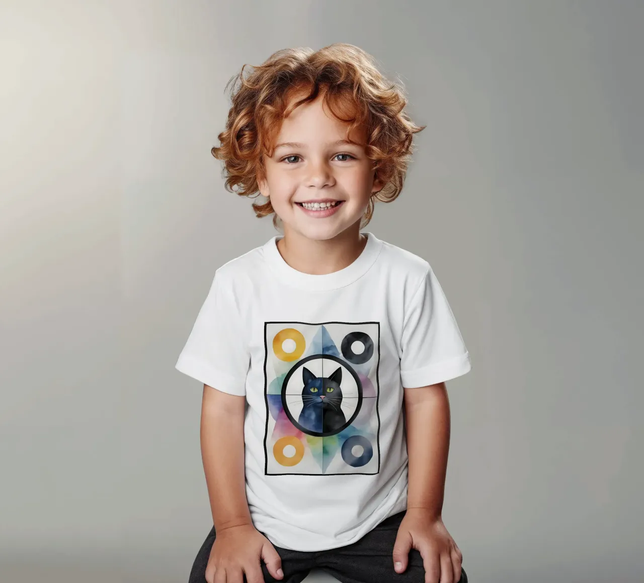 Katzenminimalismus 02 Kinder T-Shirt von Minimalism