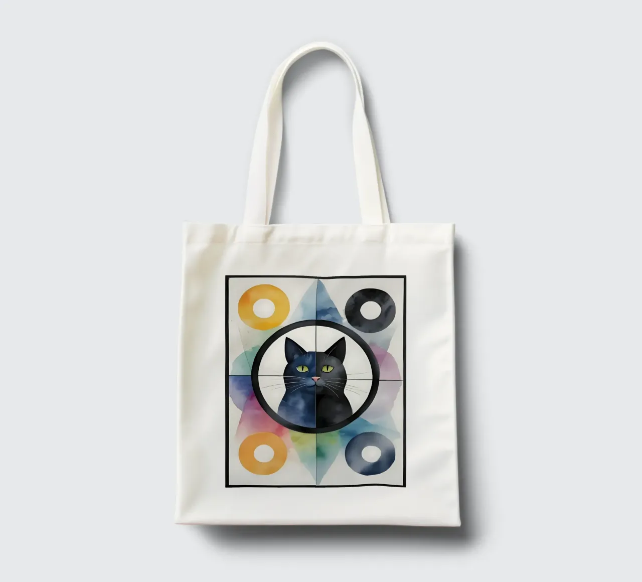 Gatto minimalista 02 borsa in juta da Minimalism